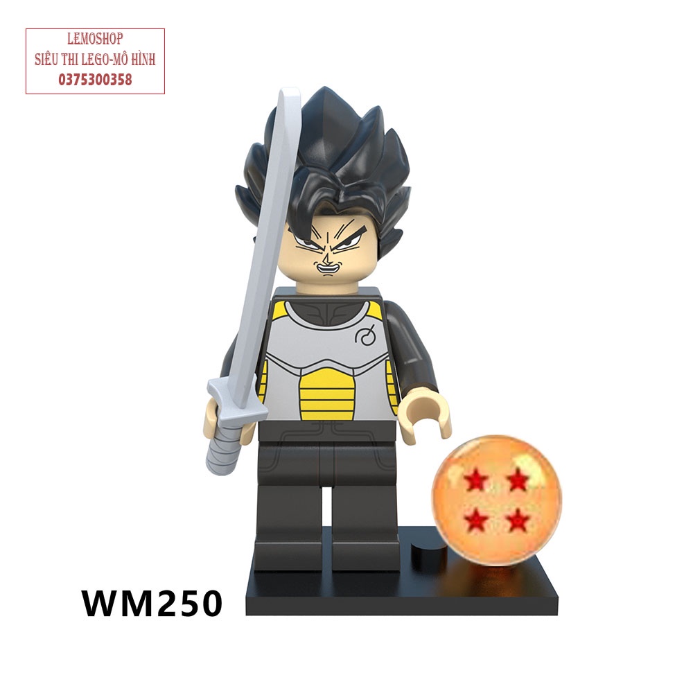 Đồ chơi xếp hình Minifigures nhân vật Dragon Ball : 7 viên ngọc rồng Lemoshop cao 4,5cm, đồ chơi trẻ em - WM 6032