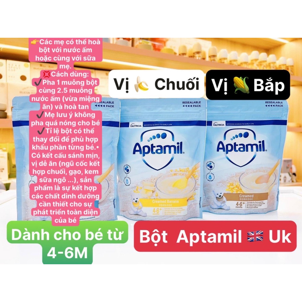 𝗕𝗼̣̂𝘁 𝗮̆𝗻 𝗱𝗮̣̆𝗺 Aptamil 𝗰𝗵𝗼 𝗯𝗲́ 𝟰-6 𝘁𝗵𝗮́𝗻𝗴 nội địa Anh