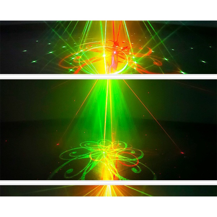 Đèn nháy theo nhạc thông minh 8 mắt cao cấp, đèn laser cảm biến thay đổi hình ảnh và màu sắc theo giai điệu nhạc