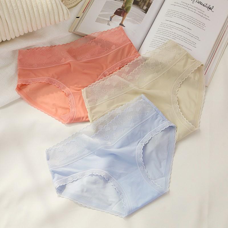 Quần lót nữ lụa tàng hình cạp ren  mỏng mềm mịn mát mêêêê ôm mông không gây hằn QR04 | BigBuy360 - bigbuy360.vn