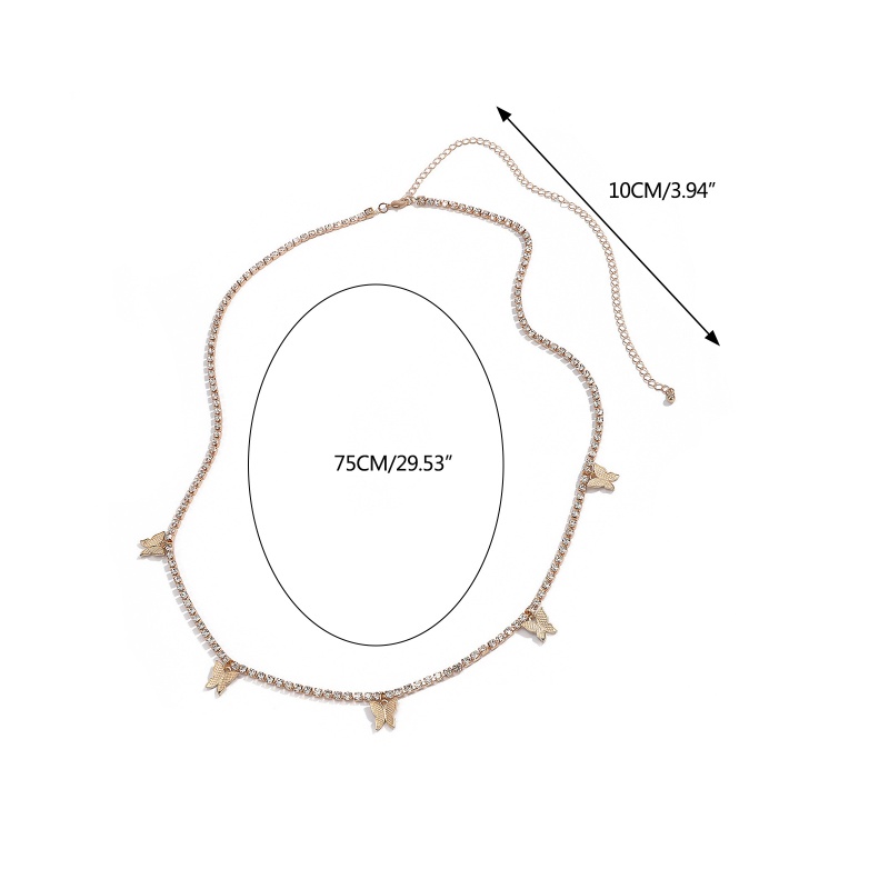 R Dây Xích Thắt Lưng Một Lớp Đính Bướm Lủng Lẳng Lấp Lánh Cho Câu Lạc Bộ Đêm Trang Sức