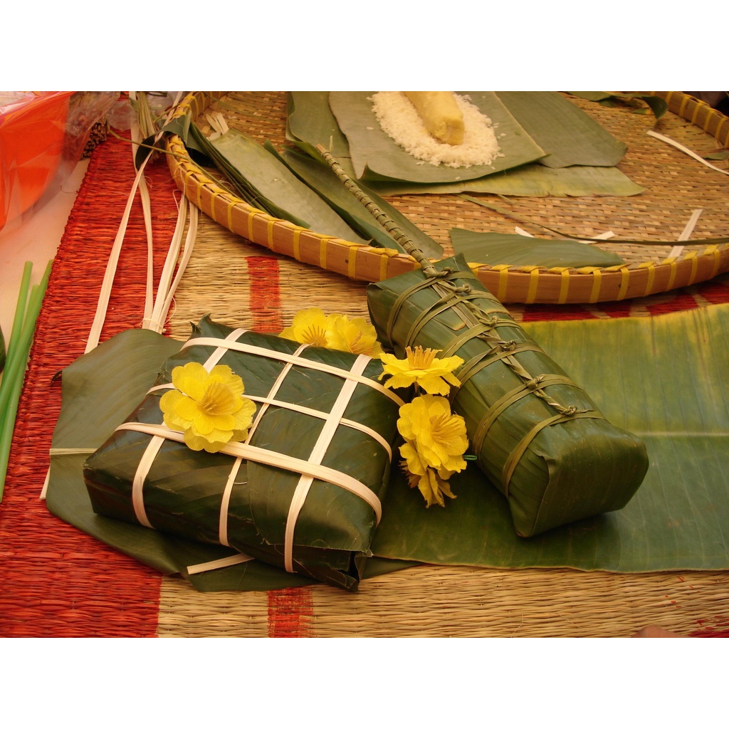 2 cái bánh chưng chay cô Liên (mỗi cái nặng 450 gram có hút chân không)