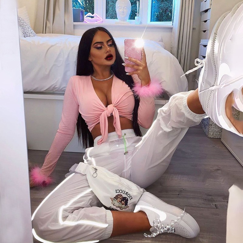 Áo Croptop dài tay  Free ship  phong cách Latin