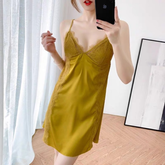 [NOW SHIP GIAO NHANH 1H] -Đầm Ngủ Sexy- Váy Ngủ Sexy Gợi Cảm -SX618 váy ngủ lụa satin cao cấp - đầm ngủ ren -CAMLUU99