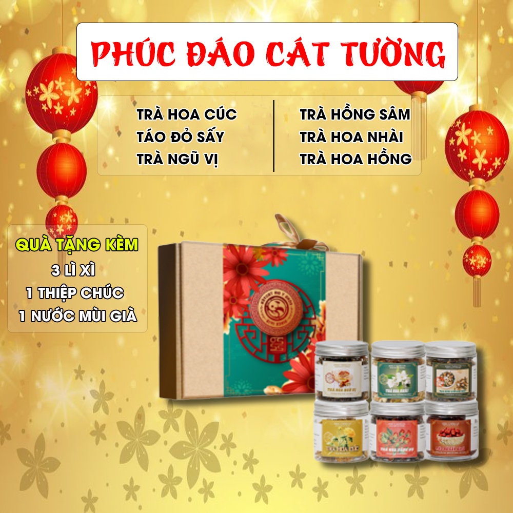 Hộp quà Tết PHÚC ĐÁO CÁT TƯỜNG Đông y gia truyền Thông Cát - Qùa Tết biếu ông bà bố mẹ ý nghĩa nhất 2022