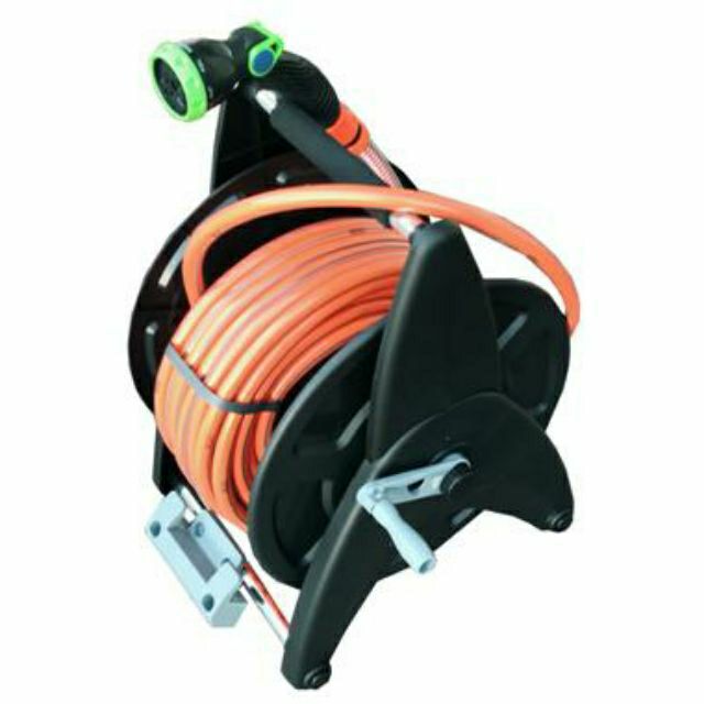 Bộ dây vòi tưới cây tưới hoa cao cấp 20 mét RULO cuộn ống treo tường Aquamate Đài Loan