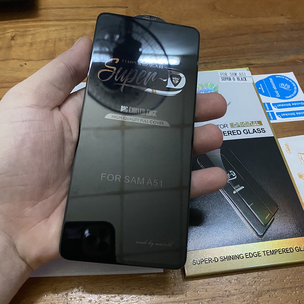 Miếng dán Kính cường lực Samsung A51 A51 5G A52 M31S S20 FE Super-D MIETUBL Full viền Đen