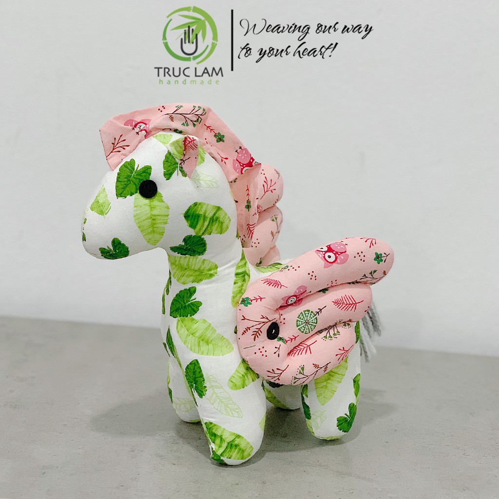 Đồ Chơi Cho Bé Thú Nhồi Bông Hình Con Ngựa Pony Vải Hoa Bông Gòn Cao Cấp P1 – Trúc Lâm Handmade