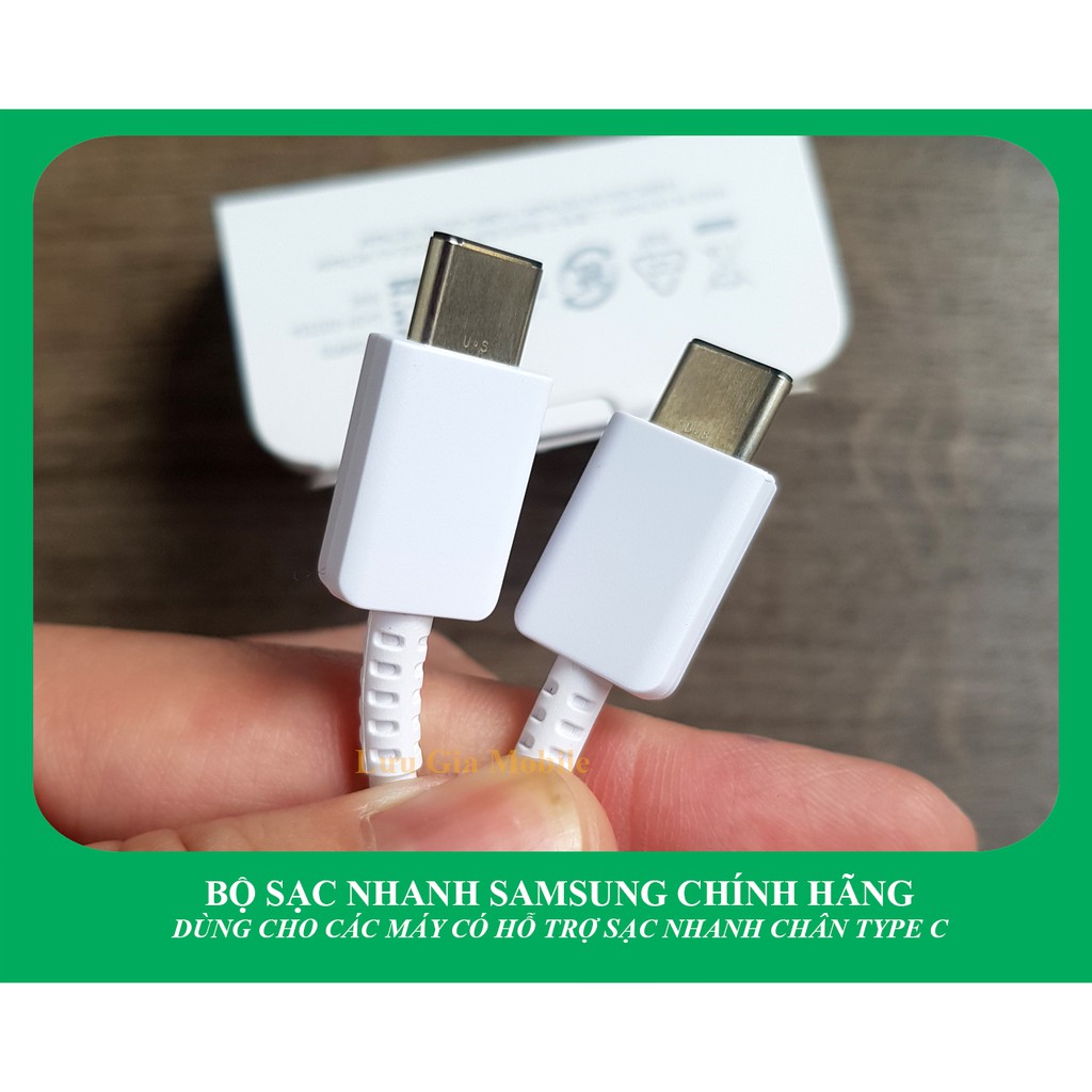 Bộ sạc nhanh Samsung Galaxy 25W chính hãng Note 10 Note 20 A71, A70, A80, A90, S20, S20FE S20+, S20 Ultra