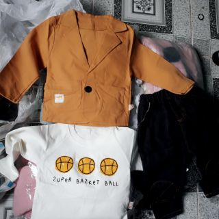 Freeship 99k tq_combo vest mũ body giầy cho bé