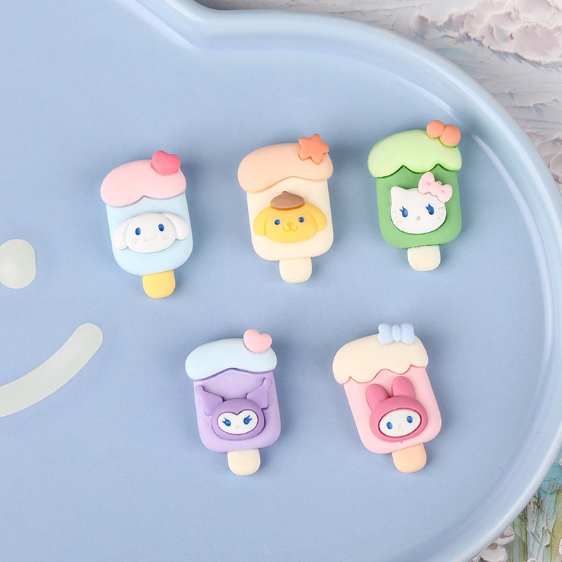 Sticker Dán Trang Trí Điện Thoại Hình Que Kem 3D Dễ Thương