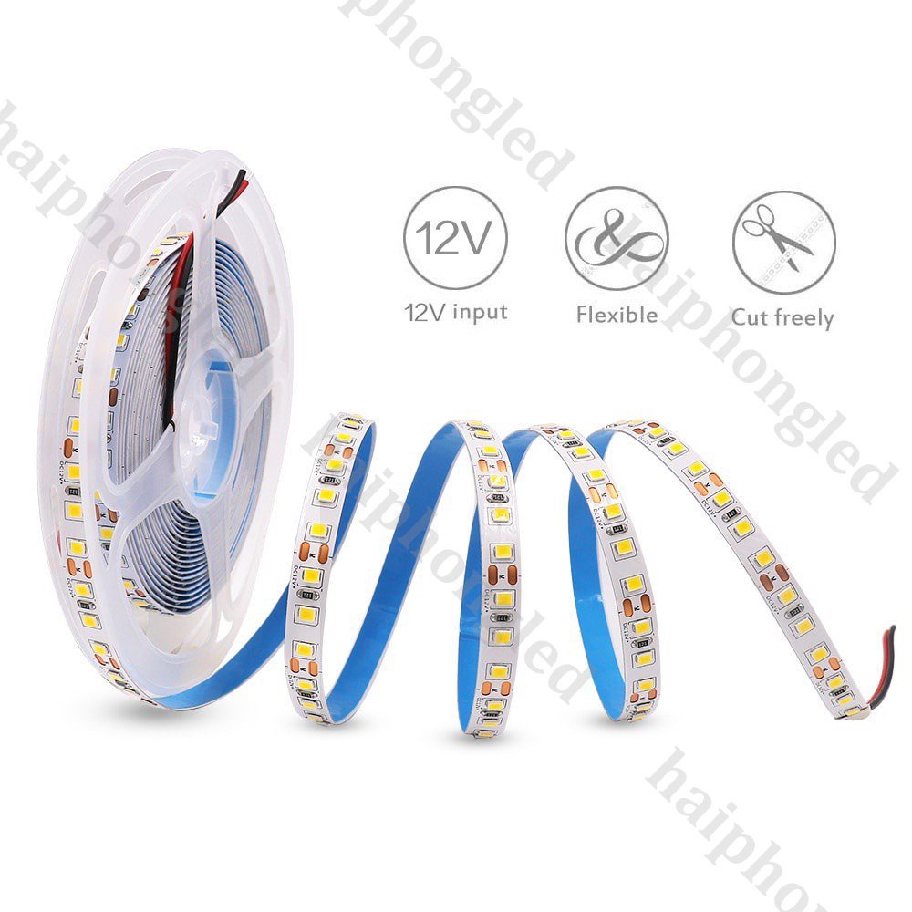 Cuộn led dây smd 2835 120 led m , led dán12v 5m  6500k - 3000k siêu sáng giá rẻ loại tốt trang trí tủ bếp, kệ trưng bày