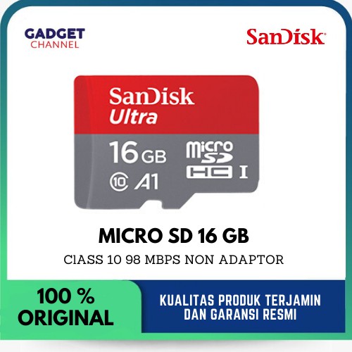 Đầu Chuyển Đổi Sandisk Micro Sd 16gb Cl10 98mbps A1 Chính Hãng