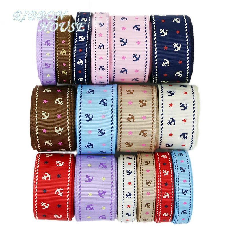 Cuộn Dây Ruy Băng 25 Yards In Hình Mỏ Neo Dùng Để Gói Quà