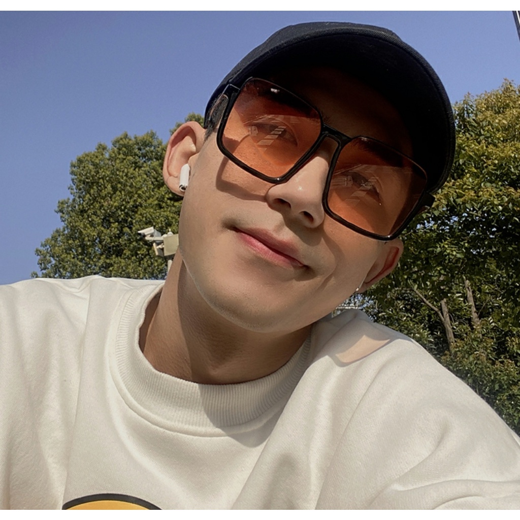 Kính Mát Mắt Vuông Viền Nửa Thời Trang