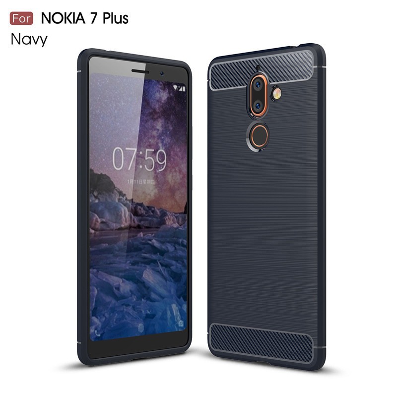 Ốp Điện Thoại Sợi Carbon Thời Trang Siêu Nhẹ Siêu Mỏng Cho Nokia 7/ 7 Plus Mới Nhất 2021