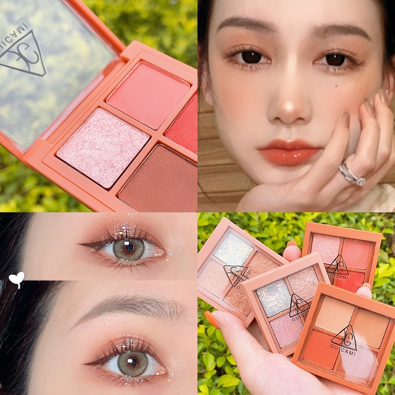 [Hàng mới về] Bảng Phấn Mắt 4 Màu Đất Ánh Ngọc Trai Không Thấm Nước Xinh Xắn  Nội Địa Trung | BigBuy360 - bigbuy360.vn