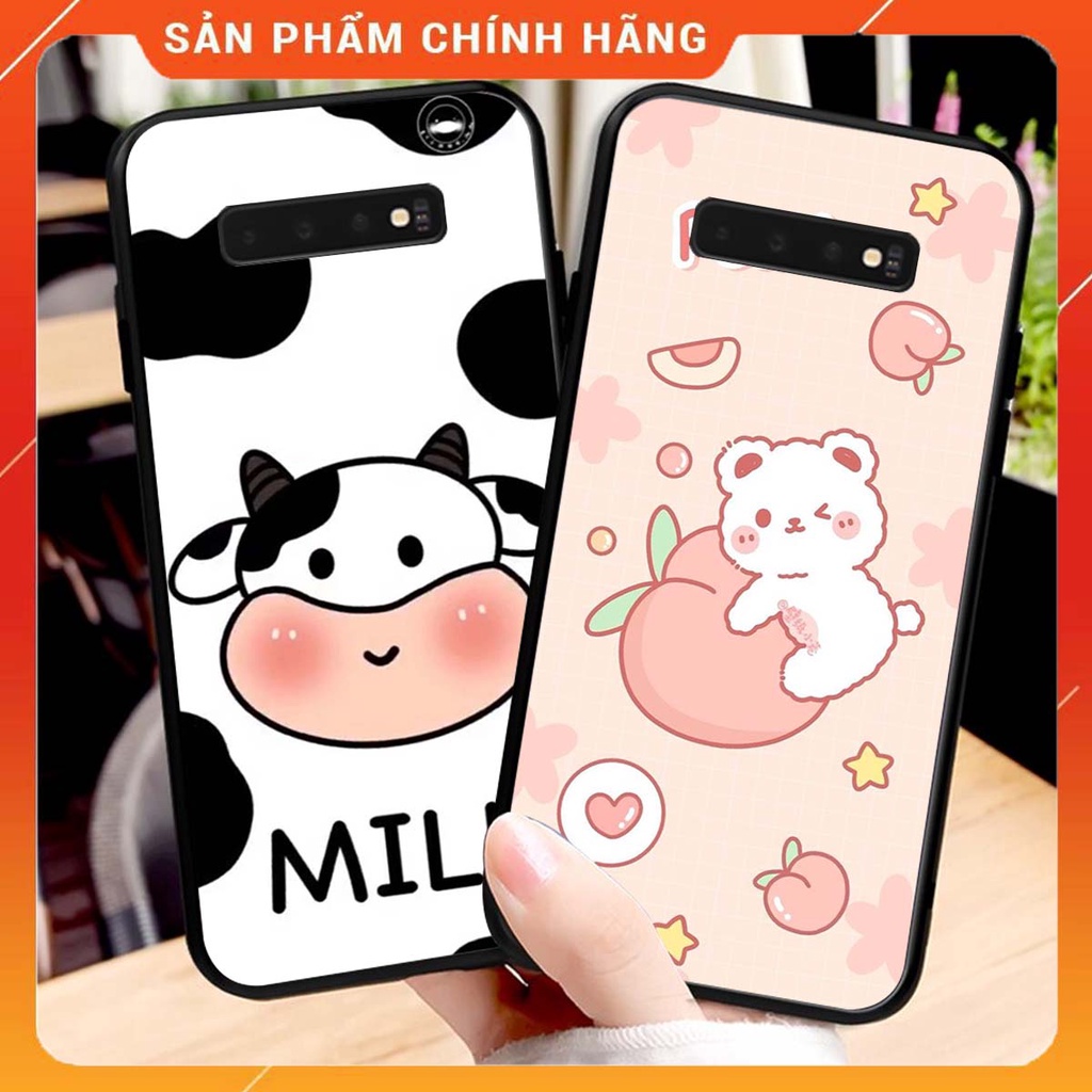 Ốp lưng Samsung S10  / S10 PLUS / S10 5G in hình Gấu xinh xắn, Bò sữa đáng yêu,  ĐẸP -  RẺ - XINH - ĐỘC ĐÁO