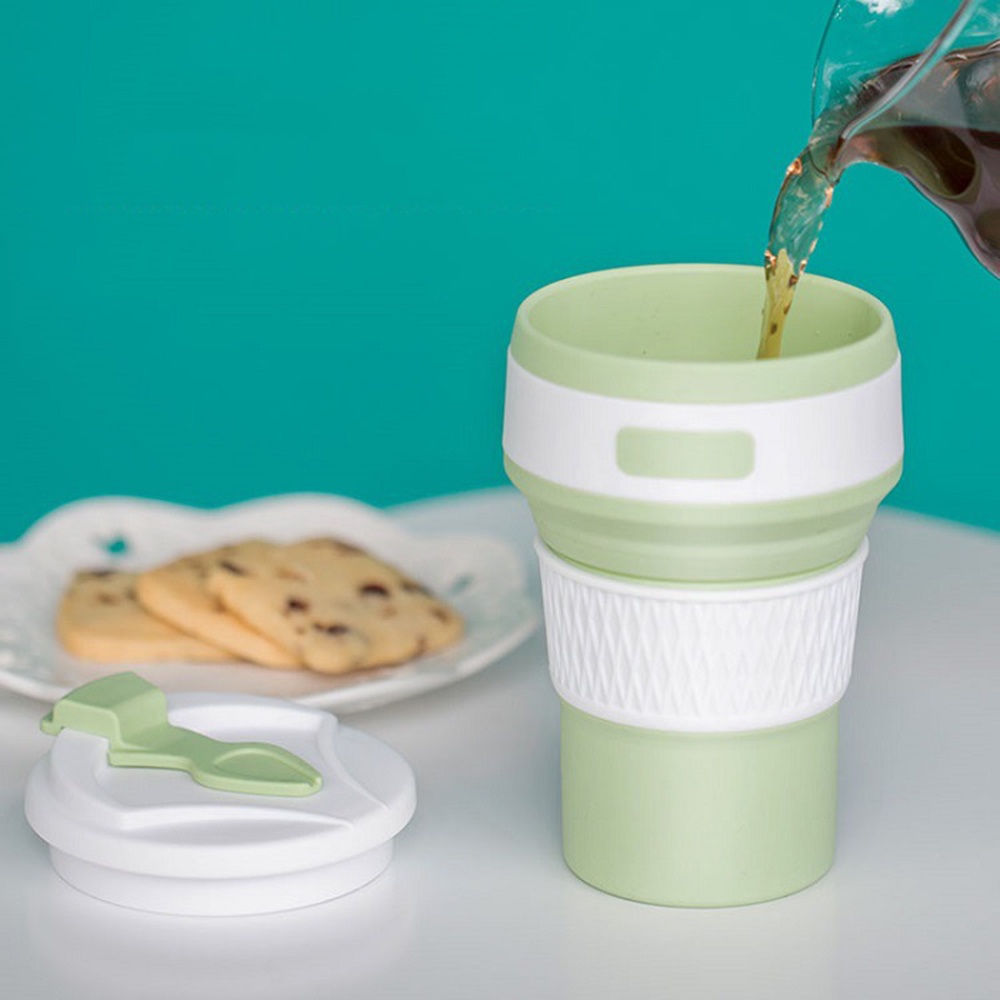 Ly Uống Nước Bằng silicone Gấp Gọn Tiện Lợi Dung Tích 350ml