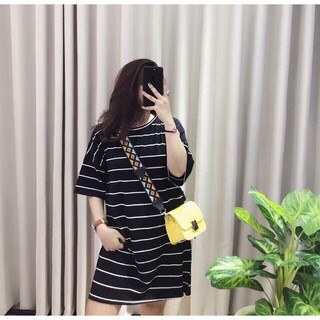 Đầm suông sọc form suông