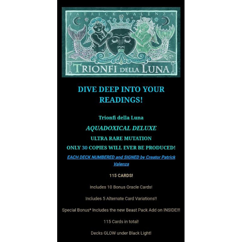 Bài Tarot Trionfi della luna AQUADOXICAL Deluxe Deviant moon Tarot