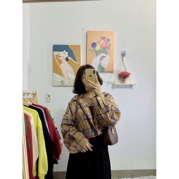 [Hàng 2hand kèm ảnh thật] Áo khoác dạ ngắn croptop dày dặn, trẻ trung | BigBuy360 - bigbuy360.vn