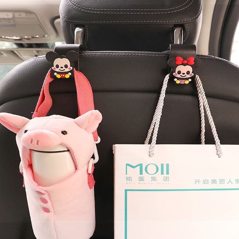 2 Móc treo đồ sau ghế ô tô kiểu dáng dễ thương tùy chọn