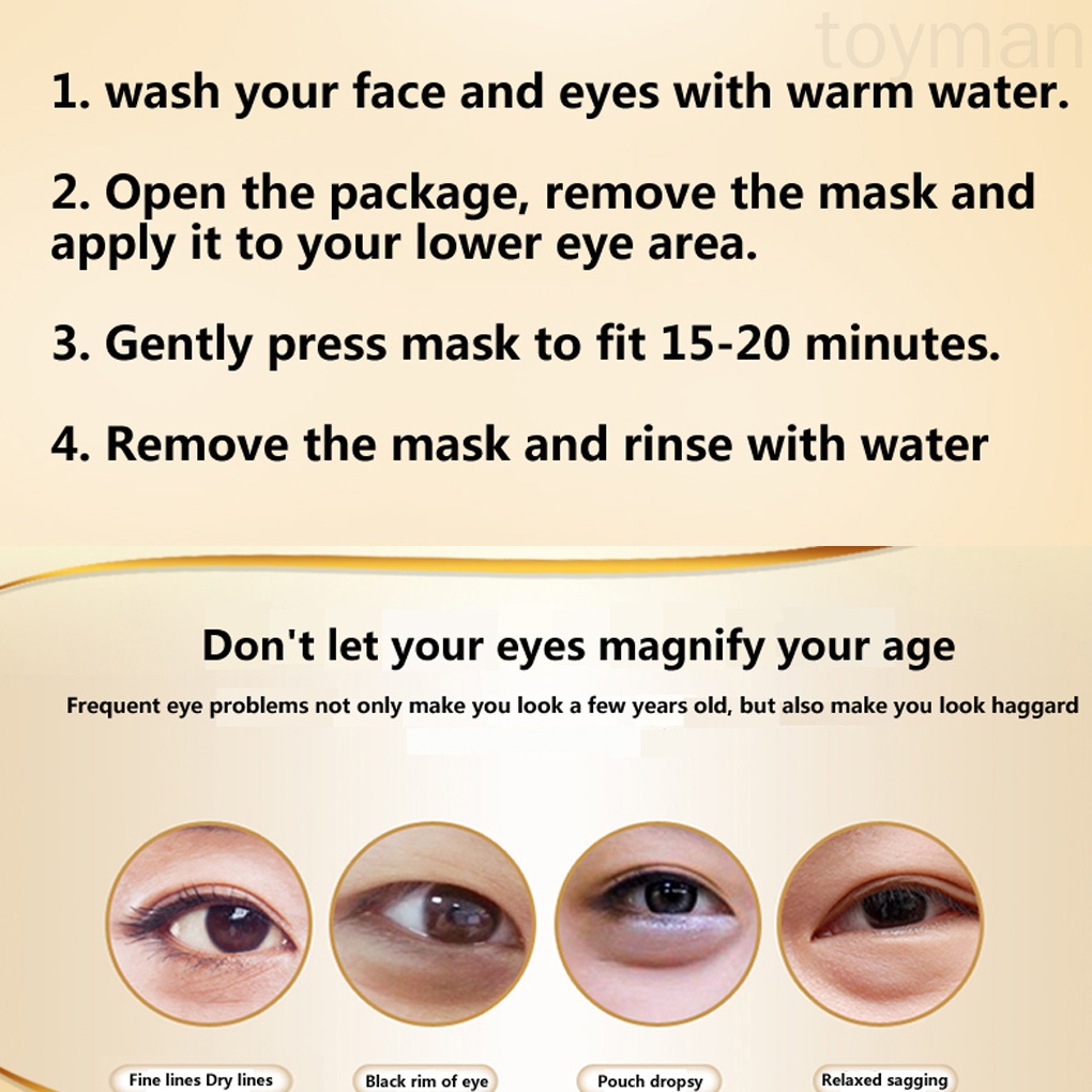 [Hàng mới về] Mặt nạ dưỡng da mắt collagen pha lê vàng chống lão hóa và quầng thâm