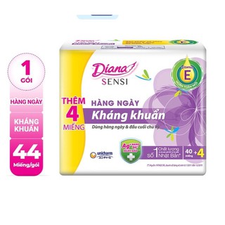 [Gói 40+4 miếng] Băng Vệ Sinh Diana Sensi Hàng Ngày Kháng Khuẩn