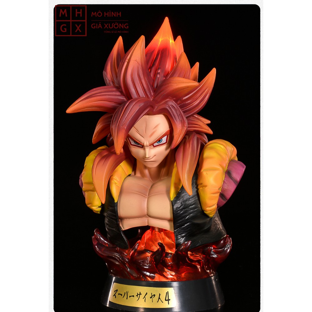 Mô hình Dragon Ball Gogeta Tượng Bán Thân + có led cao 18cm , figure 7 viên ngọc rồng sogoku , mô hình giá xưởng