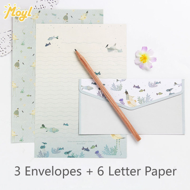 Bộ 9 Phong Bì Bằng Giấy Họa Tiết Hình Trái Tim Lãng Mạn Phong Cách Nhật Bản