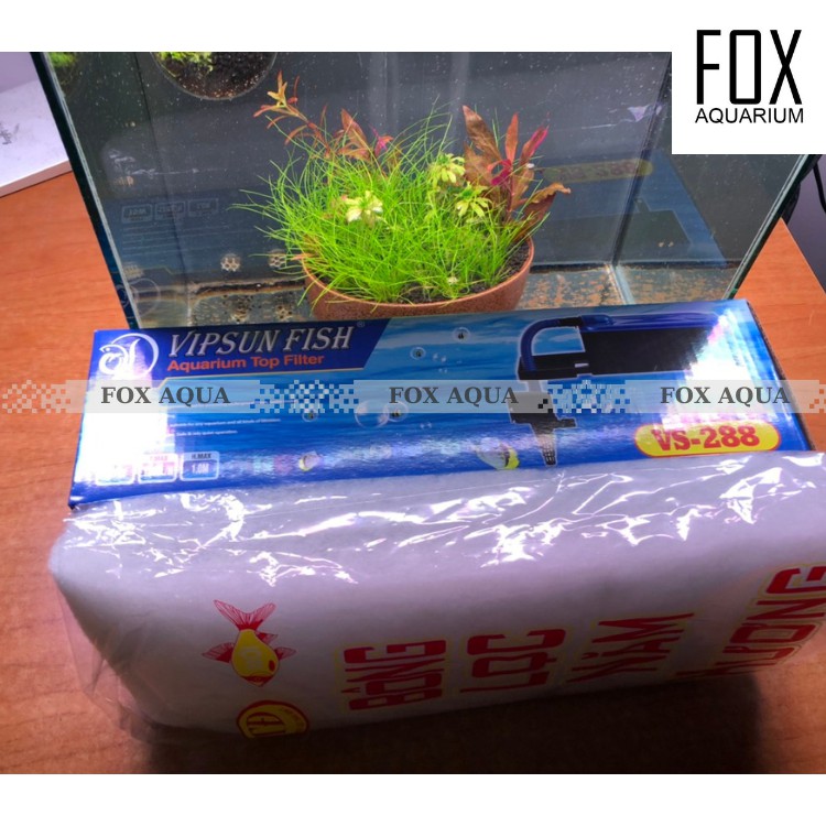Máy Bơm Lọc Nước Hồ Cá VS-288 Và Bông Lọc - Bộ Bơm Lọc Nước Bể Cá Vipsun