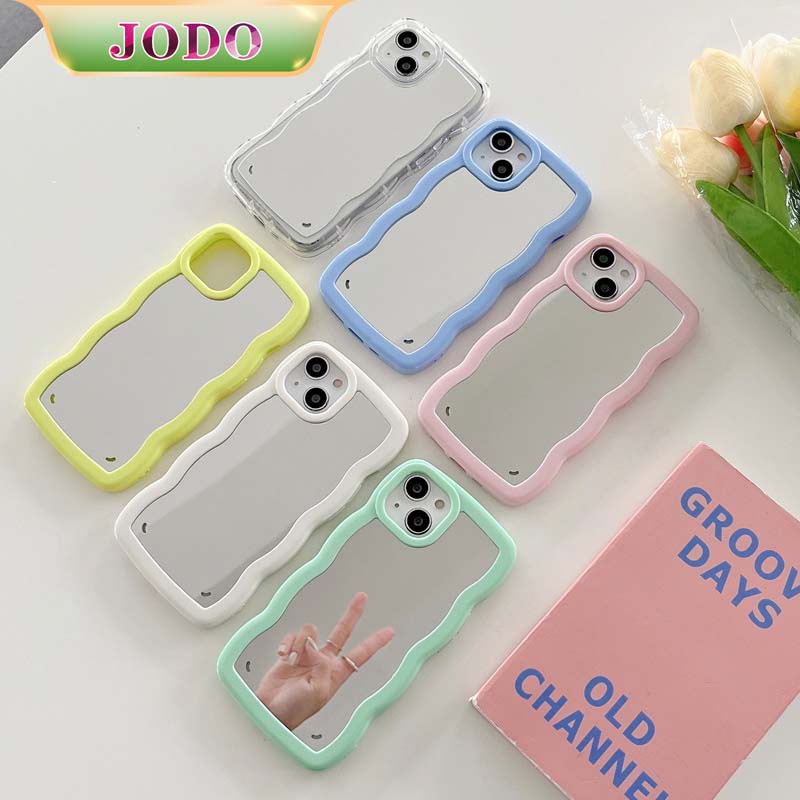 Ốp Điện Thoại TPU Mềm Tráng Gương Chống Sốc Họa Tiết Sóng Biển Lớn Cho Iphone 13 12 11 Pro Promax 6 6S 7 8 Plus X XR XSMax SE