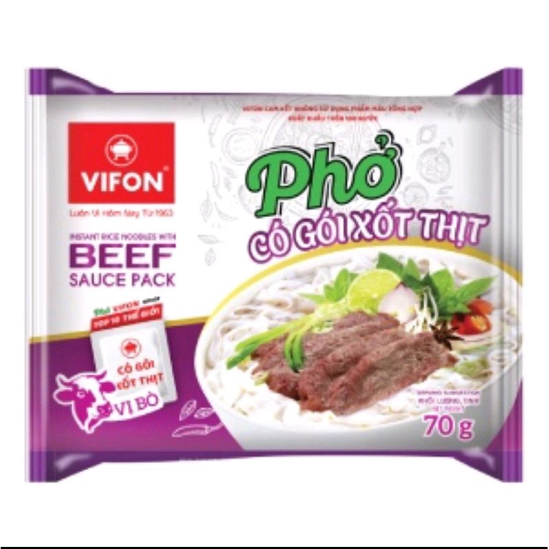 5 Gói Phở Bò Vifon 65g, Phở Bò, Gà Vifon Gói Thịt Thật 70g | BigBuy360 - bigbuy360.vn