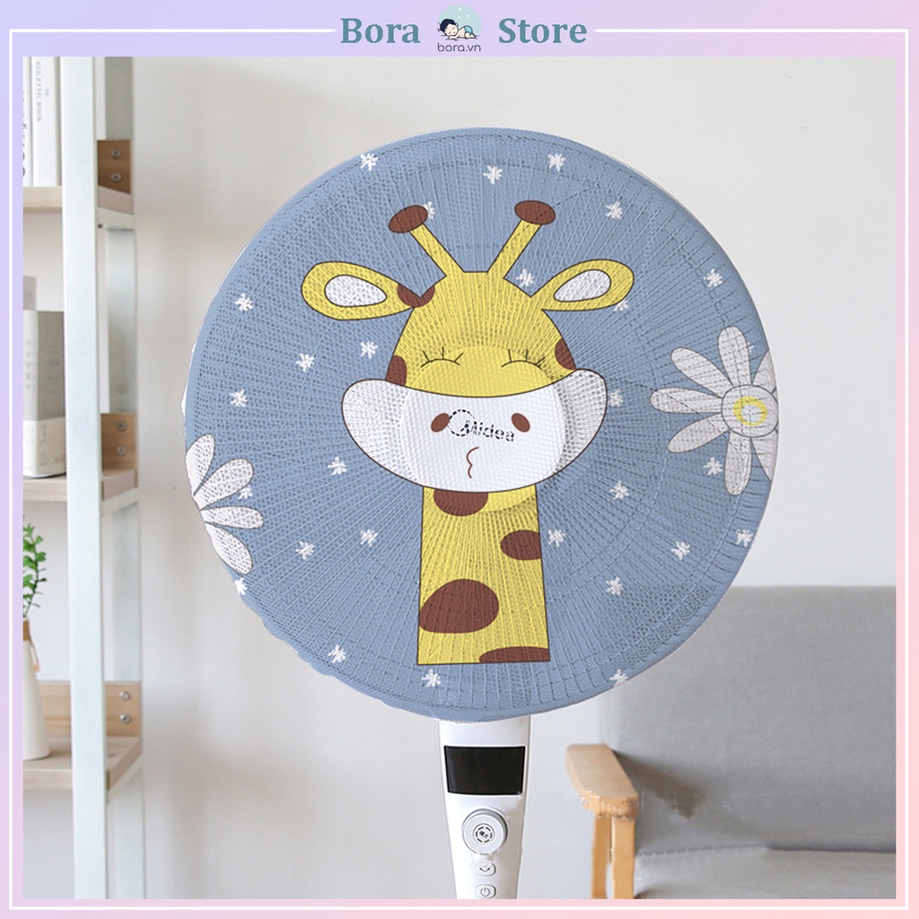 Lưới bọc quạt an toàn cho bé, trùm lồng quạt có dây rút điều chỉnh