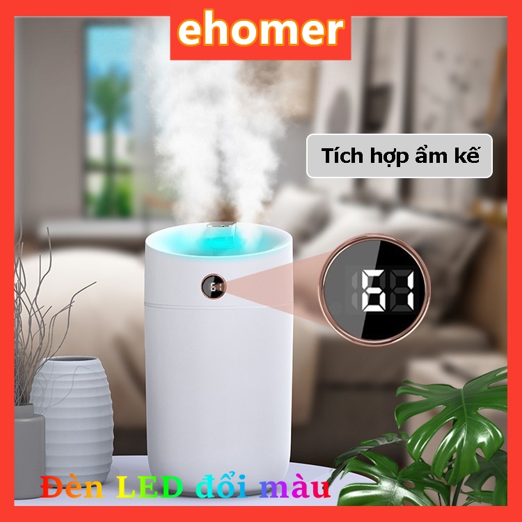 Không khí Humidifier X12 3L, Vòi phun kép với Aroma, Bộ khuếch tán với đèn LED màu, Được cung cấp bởi cáp USB
