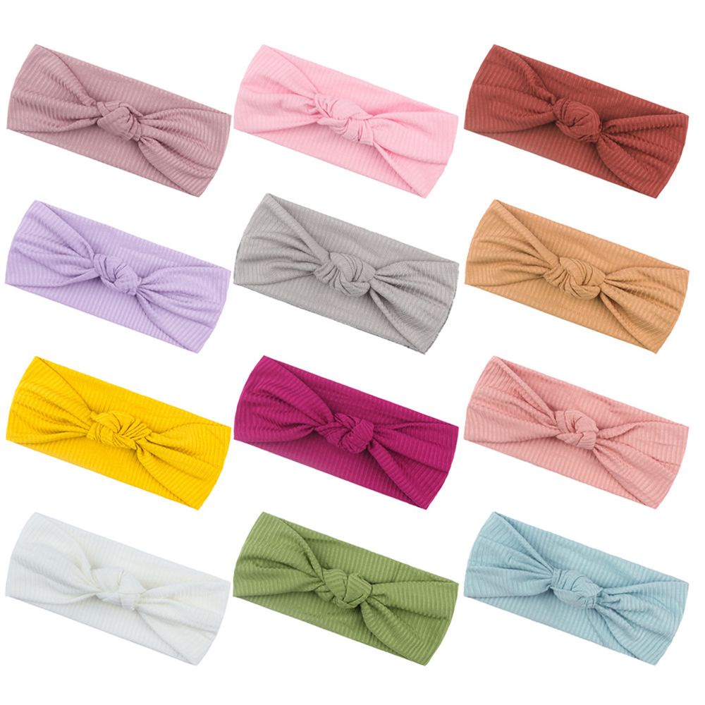 Băng đô turban thắt nút co giãn thời trang xuân thu cho bé gái sơ sinh