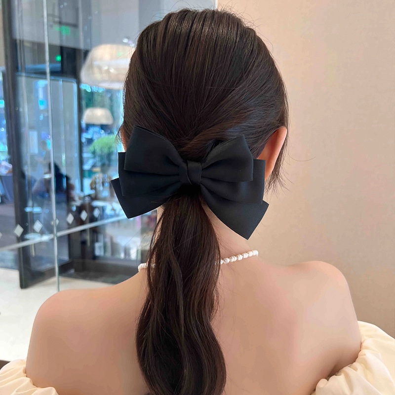 Kẹp Tóc Nơ Vải Satin Cao Cấp Thời Trang Dành Cho Mùa Xuân