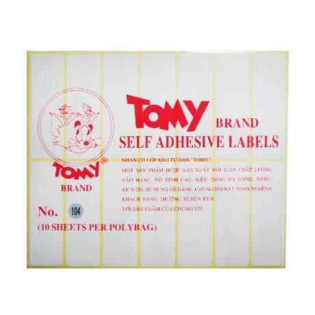 Giấy decal in mã vạch Tomy A5 ( MÃ 116, 117, 118, 119, 120, 121, 122, 123, 124 )