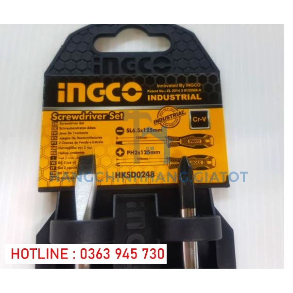 ĐỒ NGHỀ INGCO Bộ 2 tua vít HKSD0248