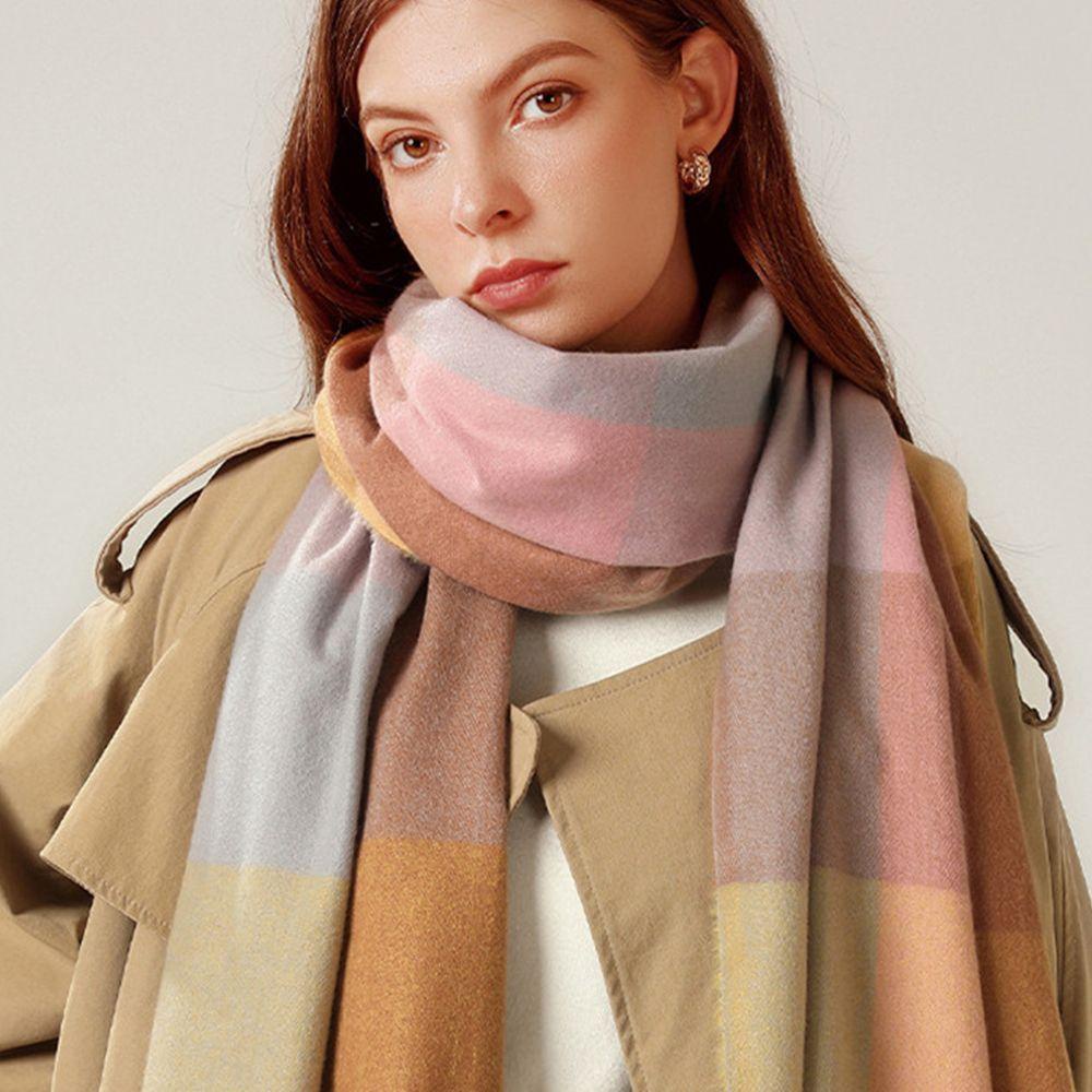 JARRED Khăn Choàng Cổ Dày Dặn Phối Tua Rua Thời Trang Thu Đông Sang Trọng Cho Nữ