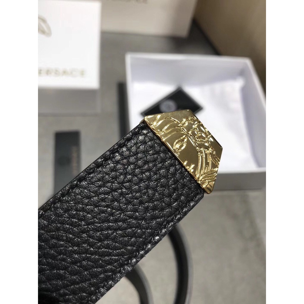 Thắt lưng versace Belt Couple Genuine Leather Luxury Waist Strap Jeans Pants Pin Buckle Waistband 329