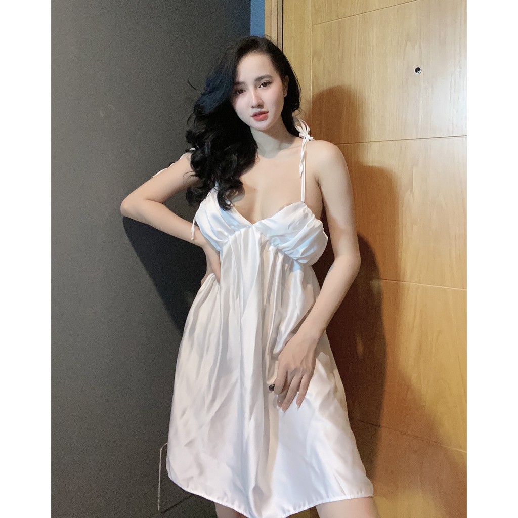 Đầm ngủ nữ sexy ren quyến rũ gợi cảm satin cao cấp mềm mịn thoáng mát AN23 - D'Lavia | BigBuy360 - bigbuy360.vn
