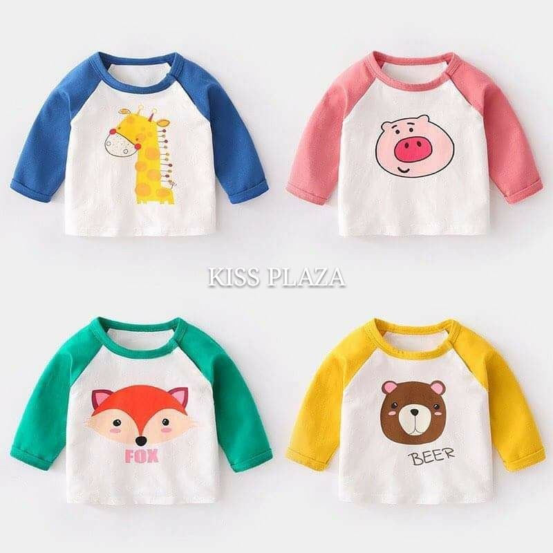 MẪU MỚI | ÁO THUN DÀI TAY GIÁP LĂNG IN HOẠ TIẾT HOẠT HÌNH | VIDEO THẬT | SHOP KISS PLAZA