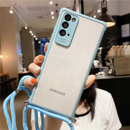 Ốp Điện Thoại Màu Trơn Có Dây Đeo Chéo Cho Samsung Galaxy Note 20/Note 9/S9 Plus/A20/A30/A31/A41/A10E/S20Plus