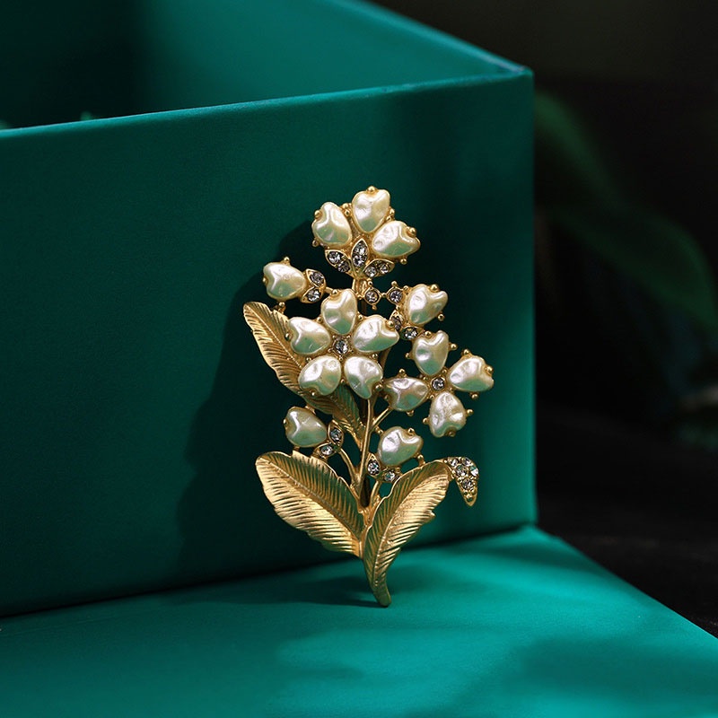 Ghim Cài Áo Hình Hoa Lilyly of the valley Phong Cách retro Cá Tính