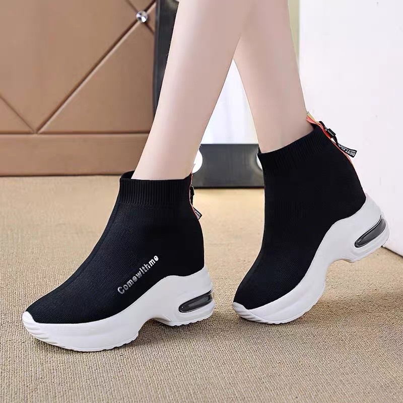 Giày thể thao đế độn chất thun 8cm