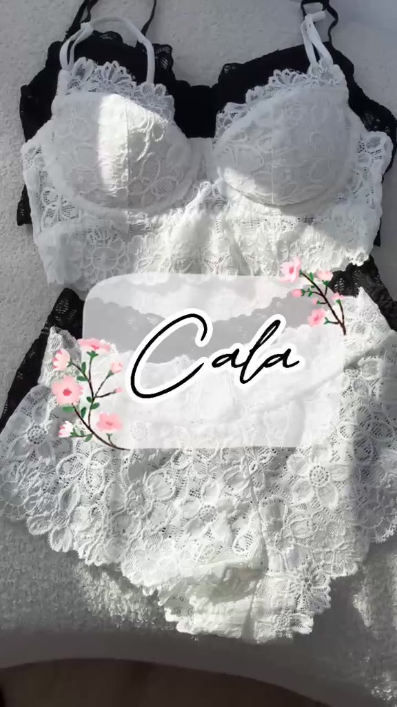 Bộ Đồ Lót Thiết Kế Cala Ren Hoa Tặng Kèm Mút Ngực Mỏng Và Quần Boxer (Hình Thật - Che Tên Sản Phẩm) | BigBuy360 - bigbuy360.vn