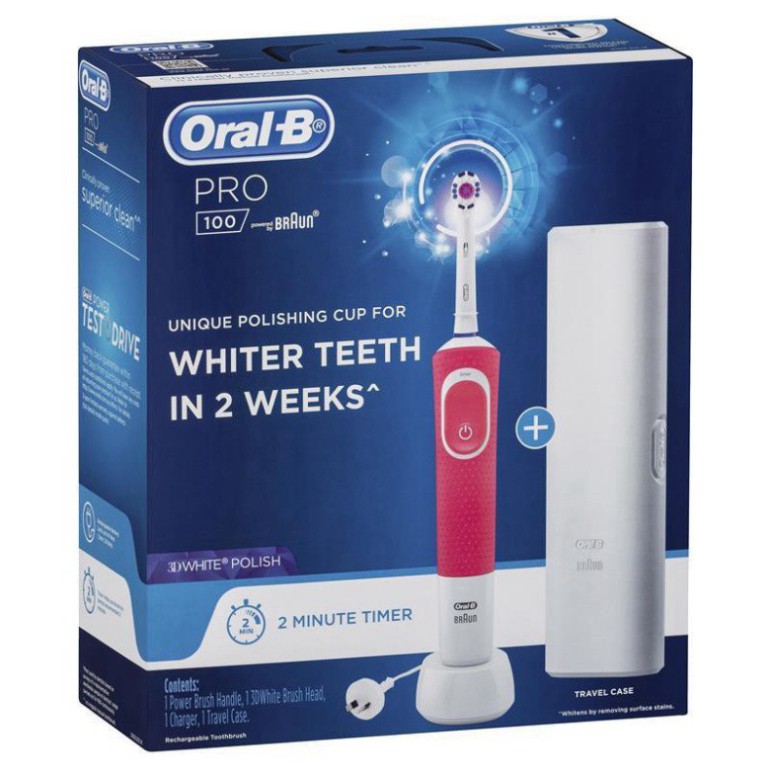 GIÁ QUÁ ĐÃ Bàn chải đánh răng điện Oral B Pro 100 Cross Action Power Toothbrush Black chính hãng GIÁ QUÁ ĐÃ