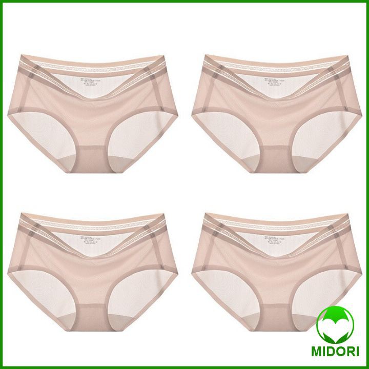 Quần lót nữ tàng hình lụa băng thông hơi với 10000 lỗ thoáng khí, quần lót không viền siêu thoáng đáy thấm hút | BigBuy360 - bigbuy360.vn